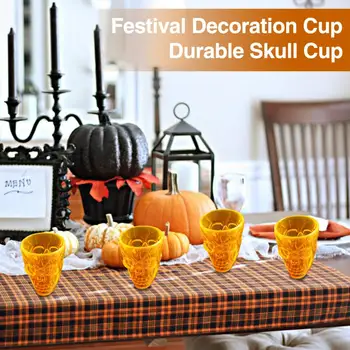Чашка с черепом на Хэллоуин, универсальная посуда для напитков на Хэллоуин, изящно изготовленные чашки с черепом для праздничного домашнего декора, барные принадлежности, вино с черепом