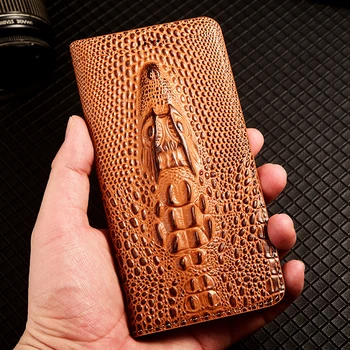 Чехол из натуральной кожи с крокодиловой головой для Samsung Galaxy A11 A21 A31 A41 A51 A71 4G 5G 3D чехлы для деловых телефонов