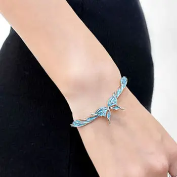 Ювелирные изделия Blue Butterfly Girl Подарочный браслет из сплава с кисточкой в Корейском стиле, Женское ожерелье Y2K, цепочка для ключиц, Открывающее кольцо для девушки