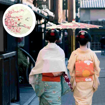 Японский Винтажный Зонт Декоративный Фестивальный Бумажный Реквизит для Фотосъемки Многоразового использования Праздничный Большой Дождь